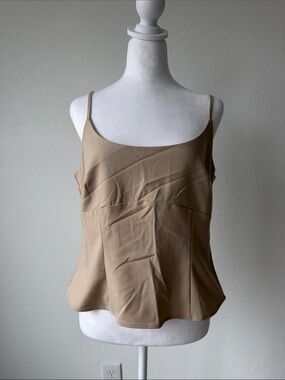 H&M Tan Satin-Look Cami Top